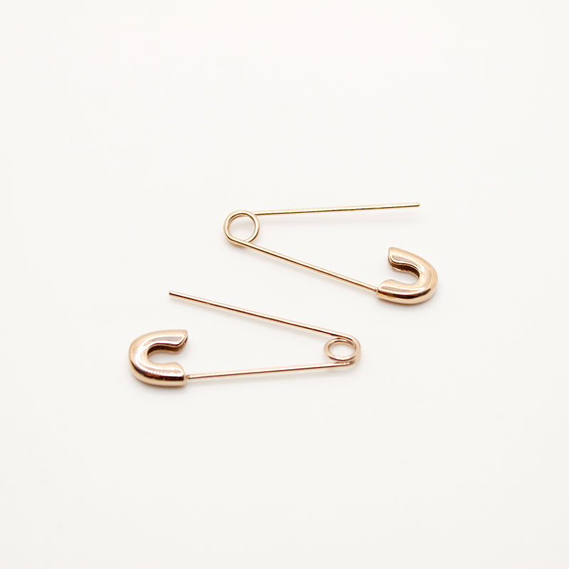Safety pin earrings-Free shipping on AliExpress！